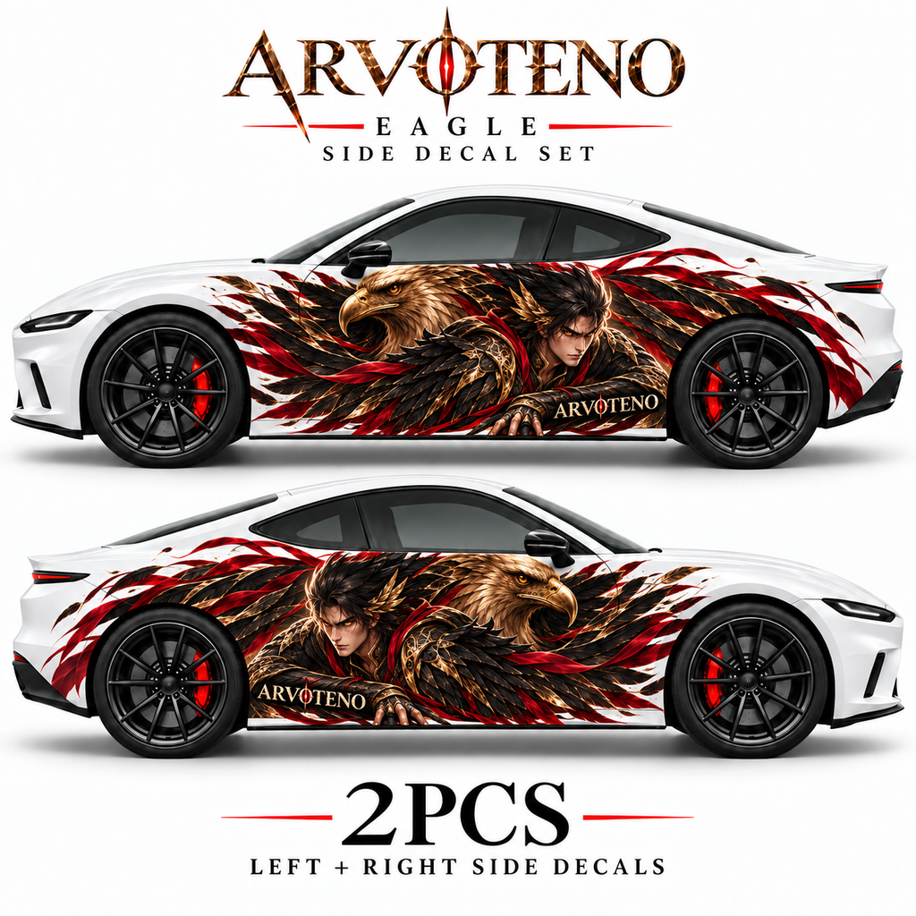 ARVOTENO Eagle Side Decal Set - 2PCS Original Character Automotive Artwork