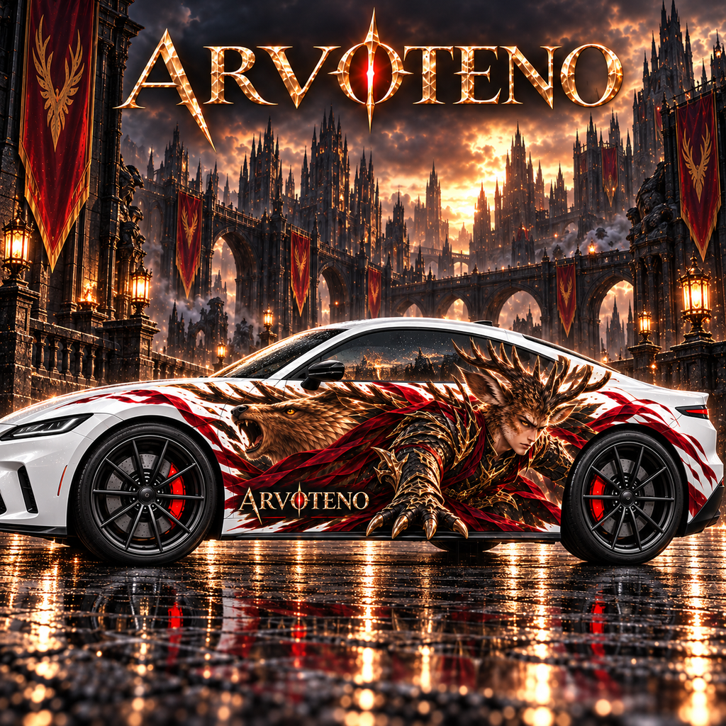 ARVOTENO Deer Side Decal Set - 2PCS Original Character Automotive Artwork