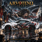 ARVOTENO Shark Side Decal Set - 2PCS Original Character Automotive Artwork