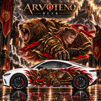 ARVOTENO Bear Side Decal Set - 2PCS Original Character Automotive Artwork