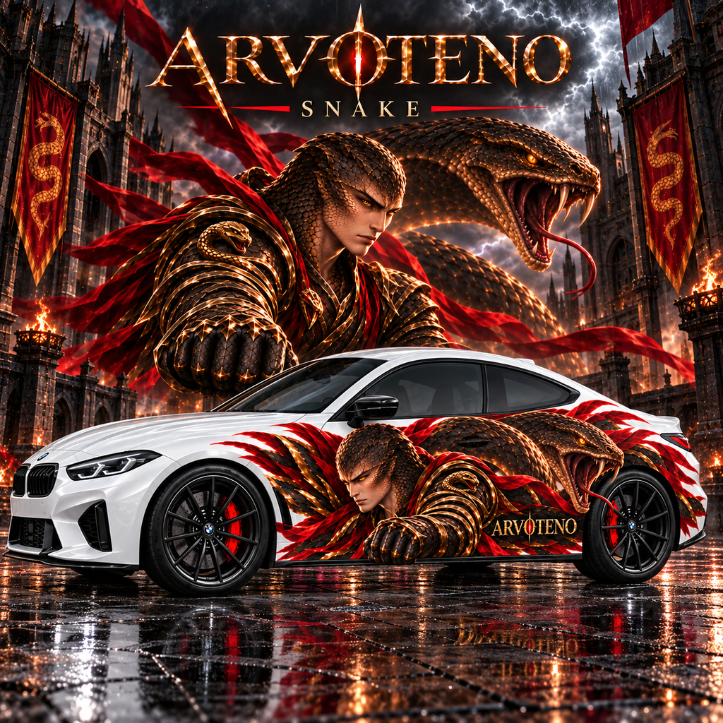 ARVOTENO Snake Side Decal Set - 2PCS Original Character Automotive Artwork