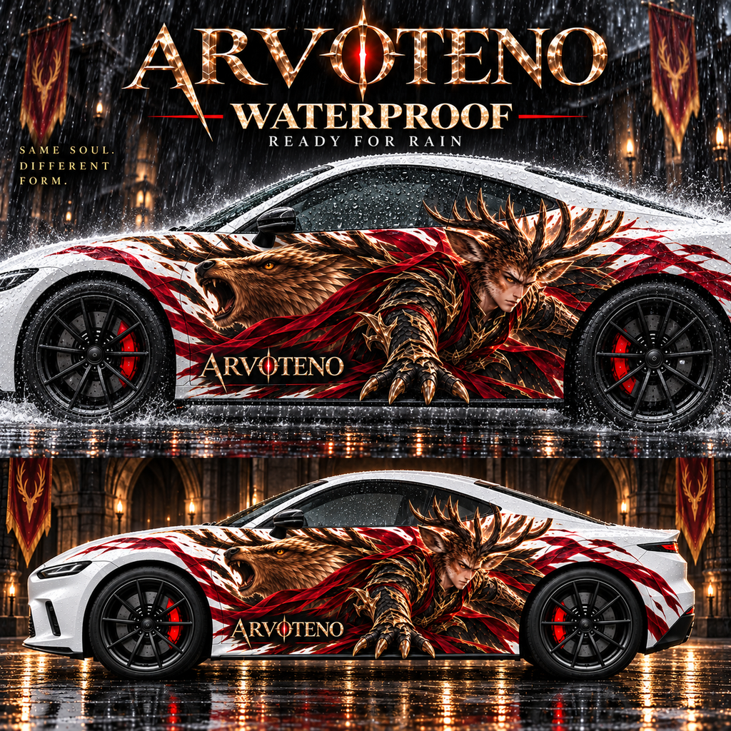 ARVOTENO Deer Side Decal Set - 2PCS Original Character Automotive Artwork