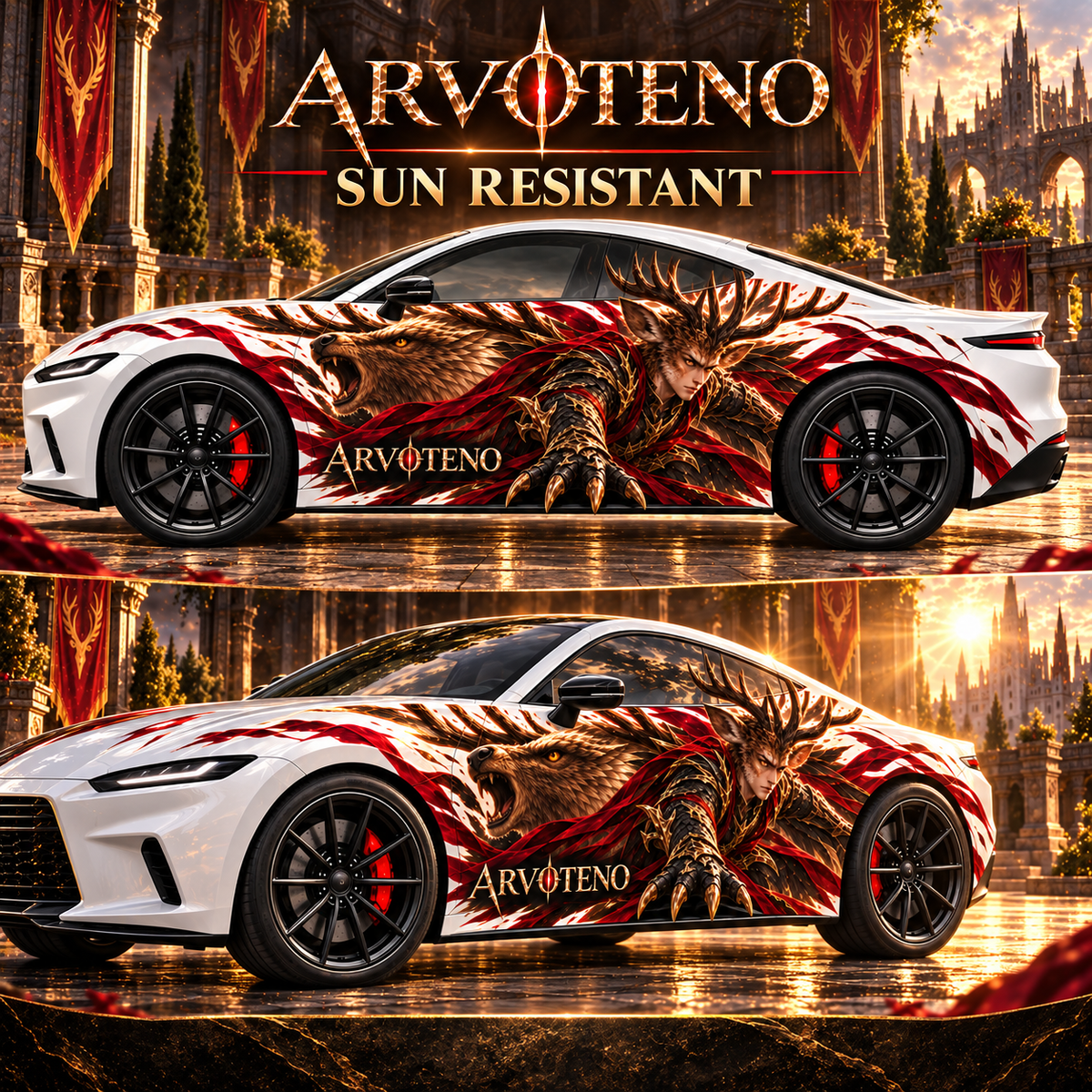 ARVOTENO Deer Side Decal Set - 2PCS Original Character Automotive Artwork