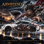 ARVOTENO Shark Side Decal Set - 2PCS Original Character Automotive Artwork