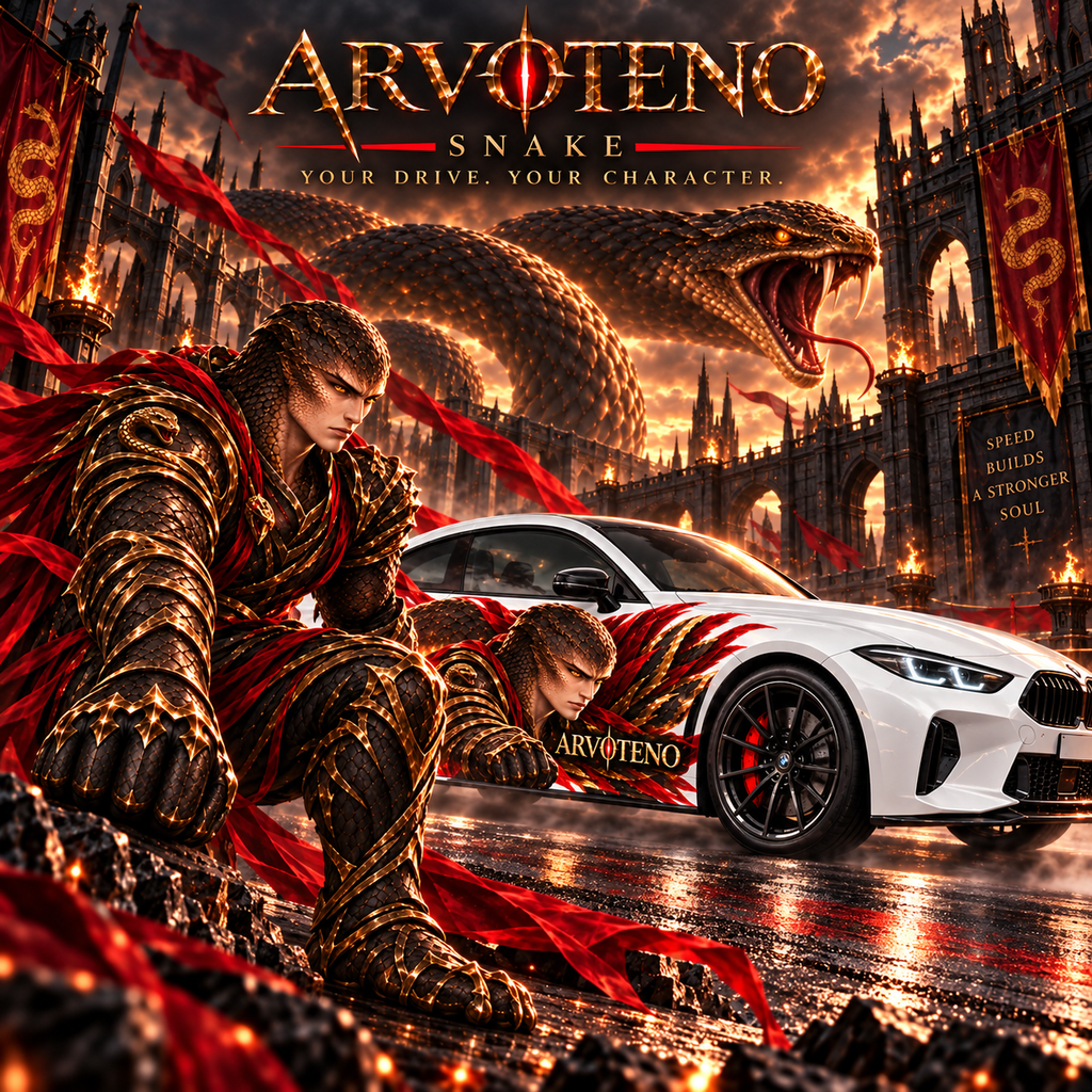 ARVOTENO Snake Side Decal Set - 2PCS Original Character Automotive Artwork