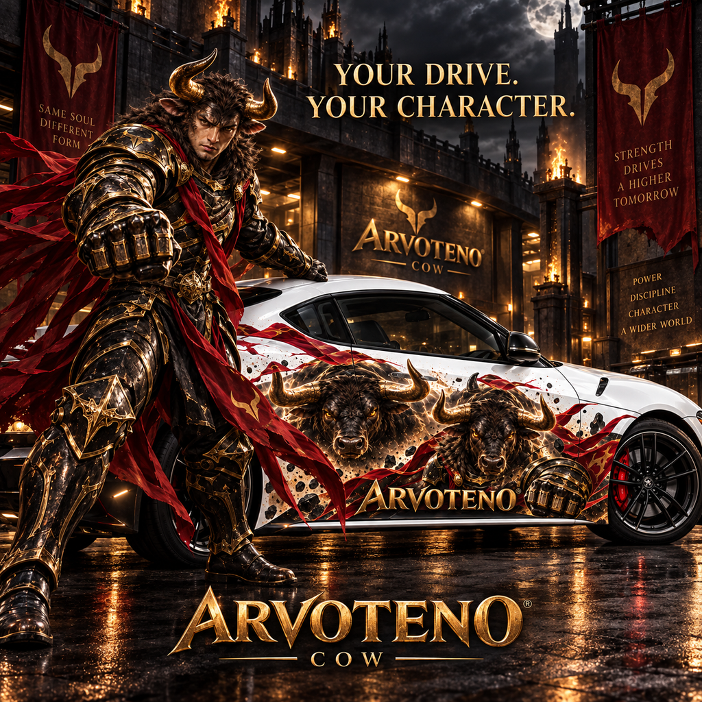 ARVOTENO Cow Side Decal Set - 2PCS Original Character Automotive Artwork