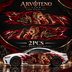 ARVOTENO Lion Side Decal Set - 2PCS Original Character Automotive Artwork