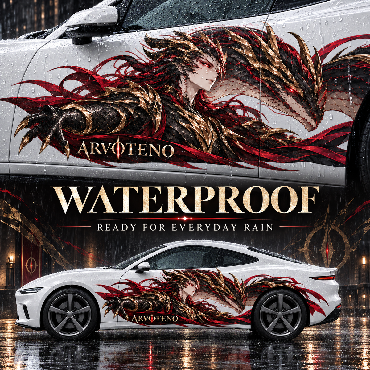 ARVOTENO Dragon: Waterproof side decal surface detail