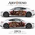 ARVOTENO Tiger: Left and right side decal set shown on two vehicles against a white background