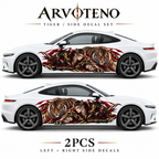 ARVOTENO Tiger: Left and right side decal set shown on two vehicles against a white background