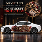 ARVOTENO Tiger: Close detail illustrating protection against everyday light surface scuffs