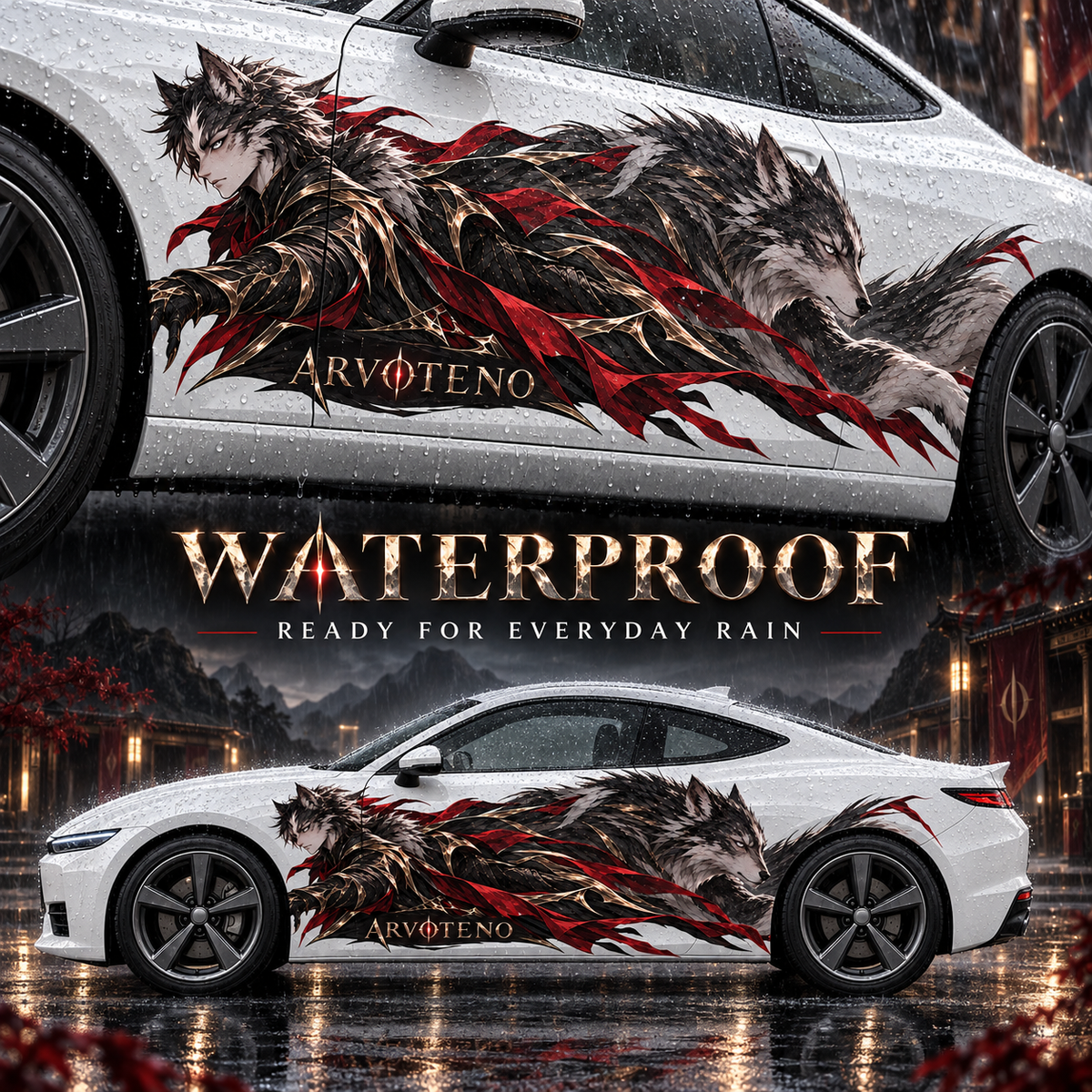 ARVOTENO Wolf: Waterproof side decal surface detail